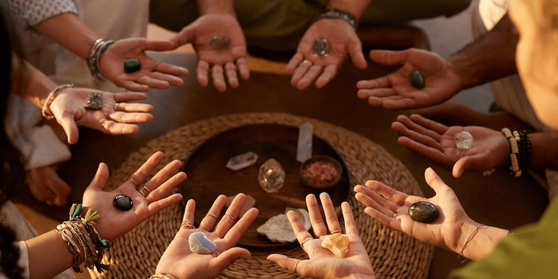 Crystal healing circle